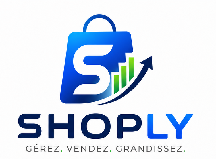 Logo SHOPLY — Gérez. Vendez. Grandissez.
